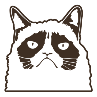 Grumpy Cat Decal (Brown)